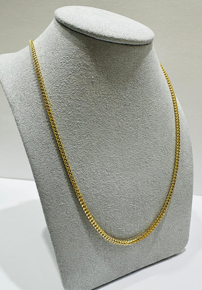10K GOLD FRANCO LINK CHAIN- 24"  1.75mm  12.7gm