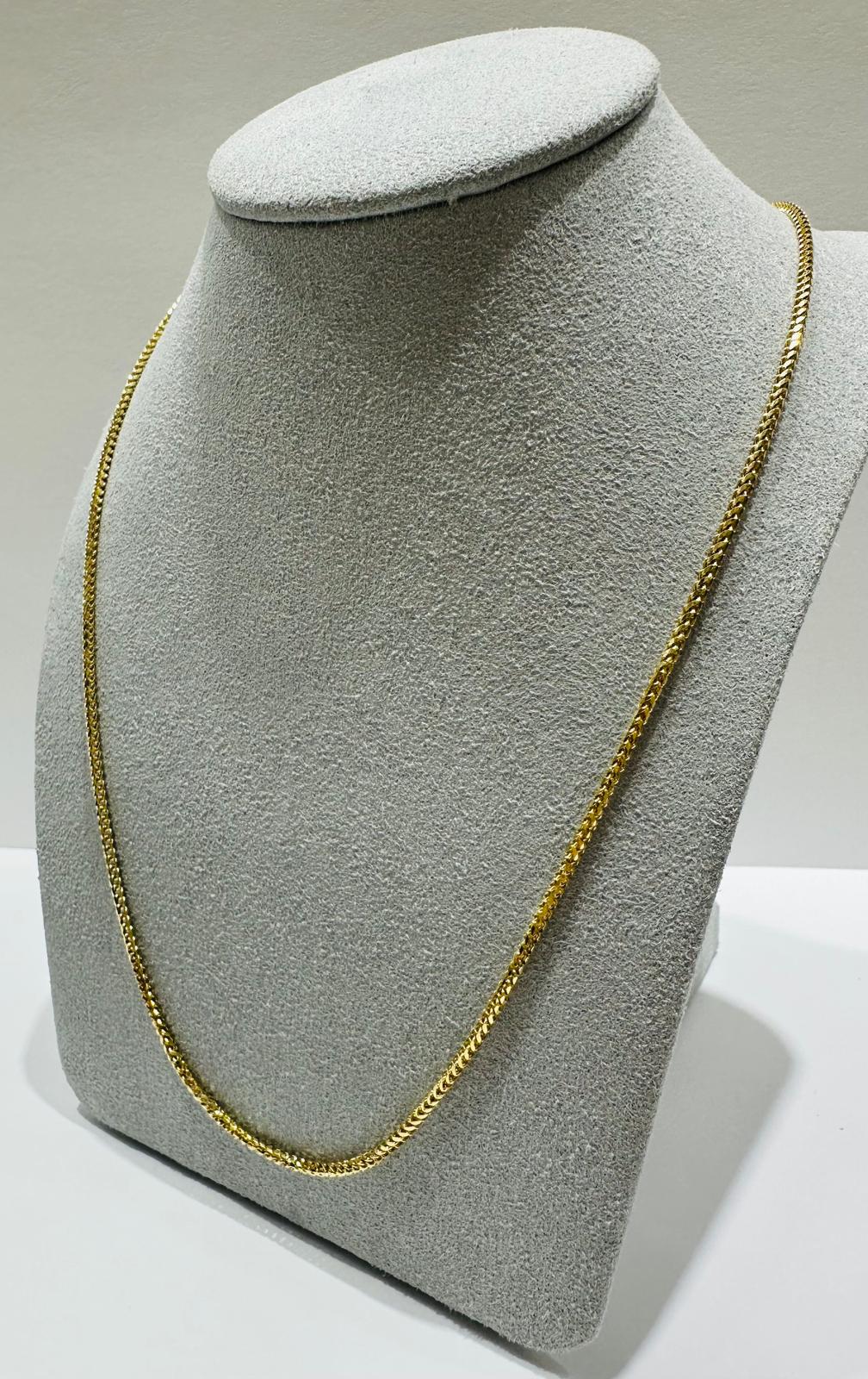 10K GOLD FRANCO LINK CHAIN- 24"  1.49mm  8.1gm