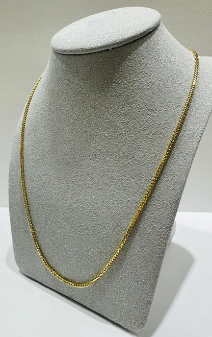 10K GOLD FRANCO LINK CHAIN- 24"  1.49mm  8.1gm