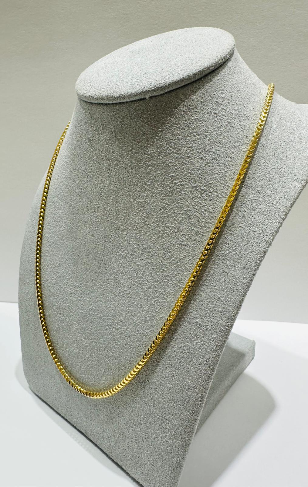 10K GOLD FRANCO LINK CHAIN- 24"  1.75mm  12.7gm