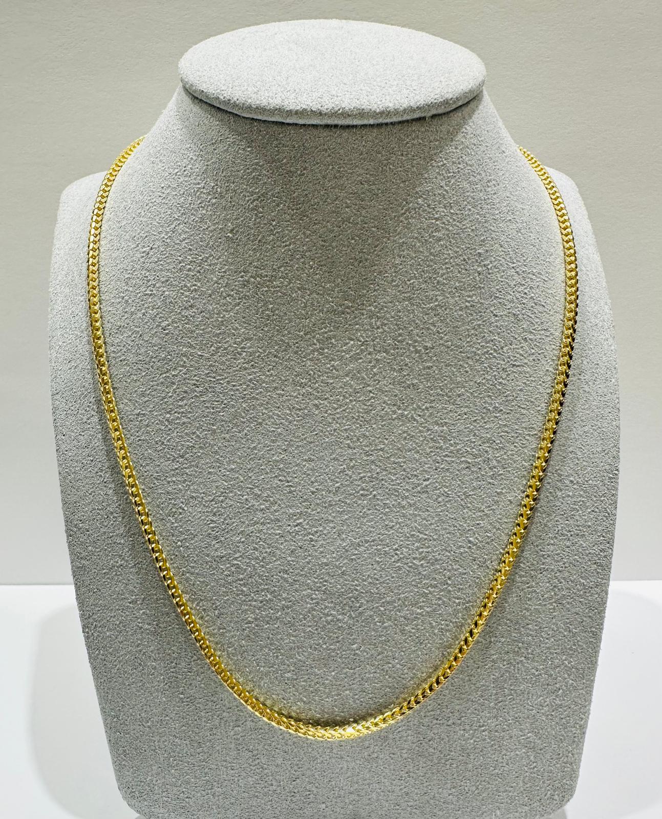 10K GOLD FRANCO LINK CHAIN- 26"  1.65mm  12.8gm