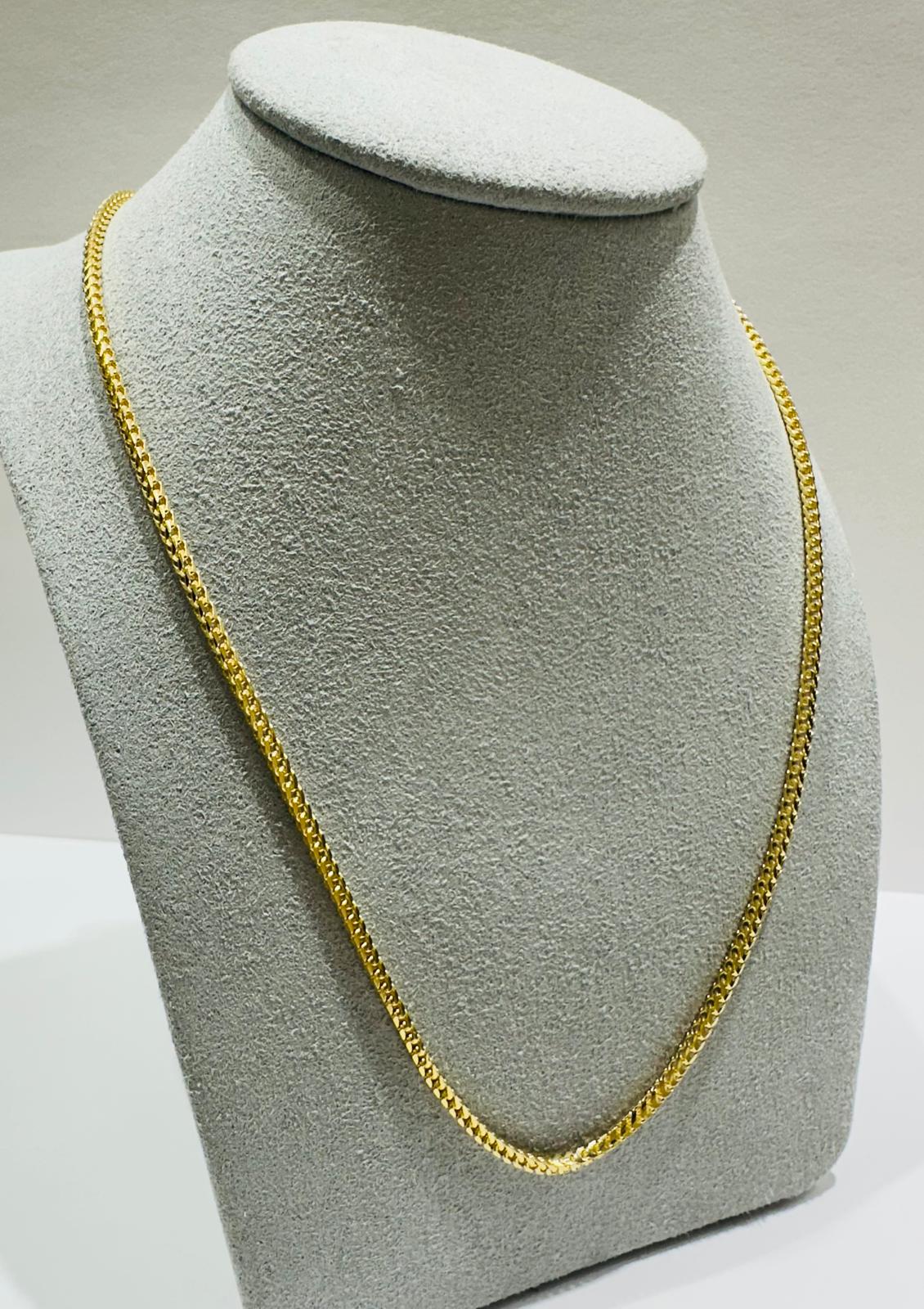 10K GOLD FRANCO LINK CHAIN- 26"  1.65mm  12.8gm