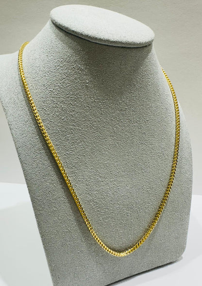 10K GOLD FRANCO LINK CHAIN- 26"  1.65mm  12.8gm