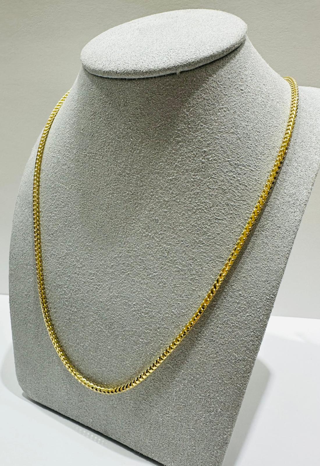 10K GOLD FRANCO LINK CHAIN- 26"  1.65mm  12.8gm