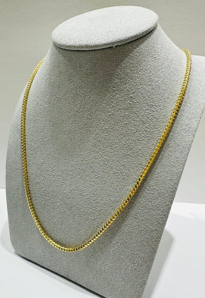 10K GOLD FRANCO LINK CHAIN- 26"  1.65mm  12.8gm