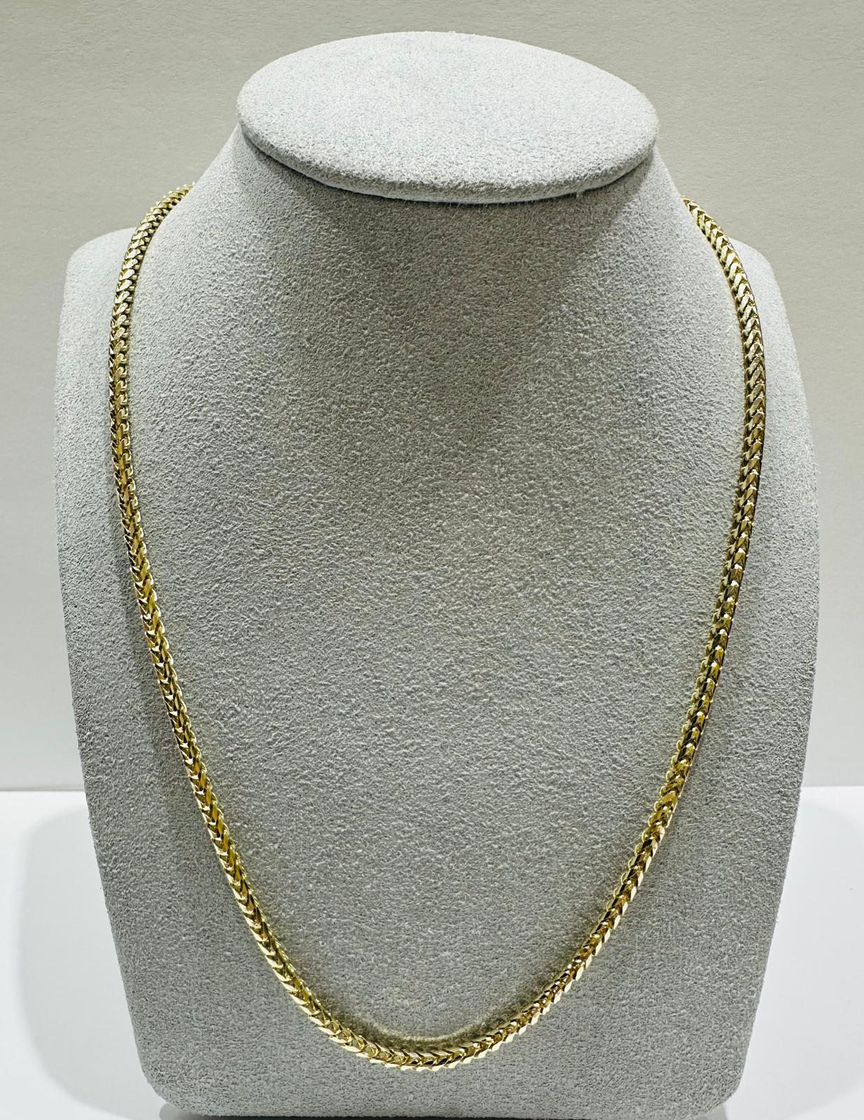 10K GOLD FRANCO LINK CHAIN- 22"  2.50mm  18.8gm