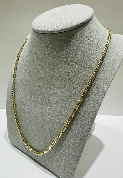 10K GOLD FRANCO LINK CHAIN- 22"  2.50mm  18.8gm