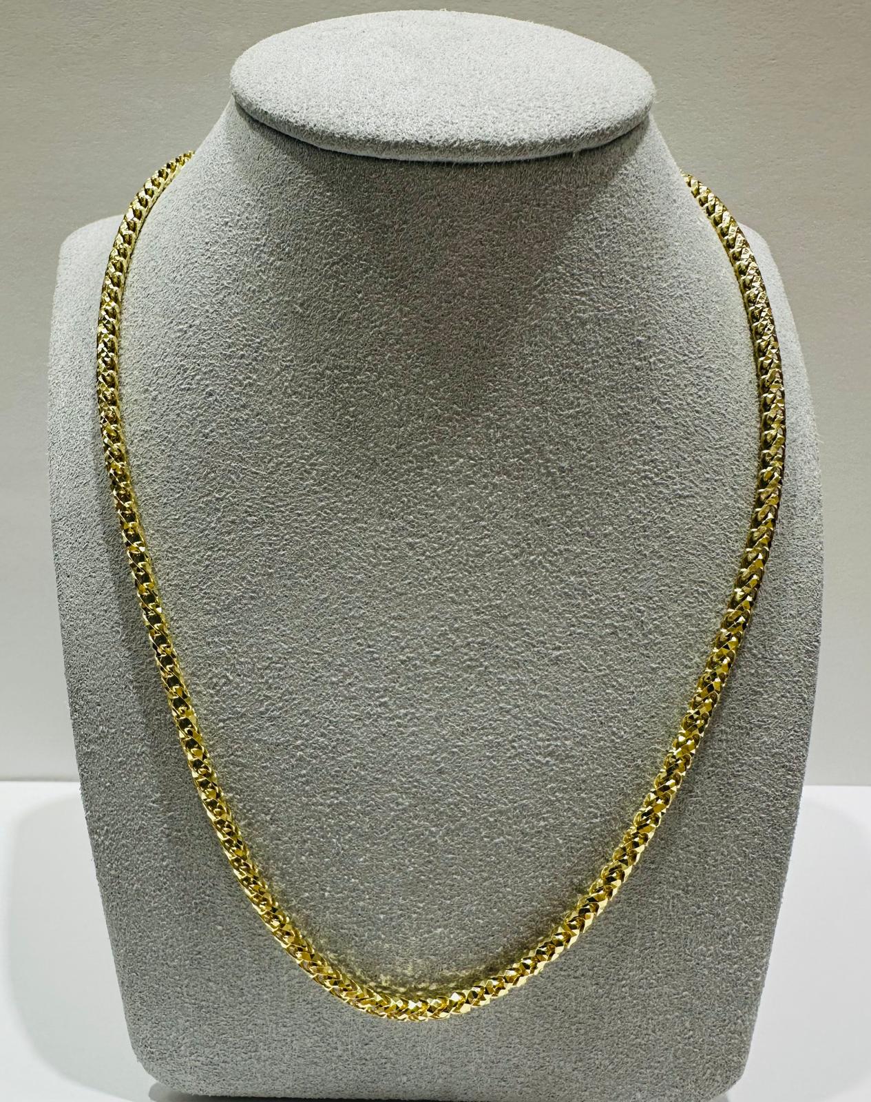 10K GOLD FRANCO LINK CHAIN- 22"  2.98mm  26.7gm