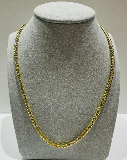 10K GOLD FRANCO LINK CHAIN- 22"  2.98mm  26.7gm
