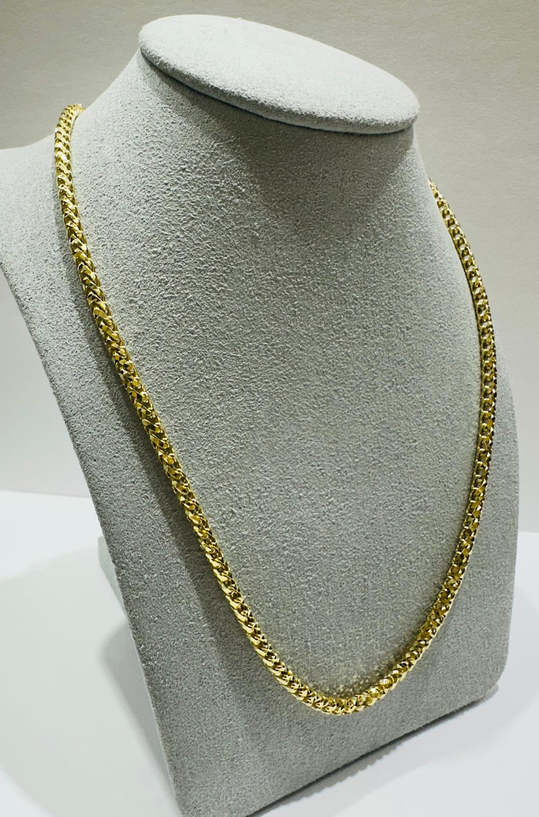 10K GOLD FRANCO LINK CHAIN- 22"  2.98mm  26.7gm