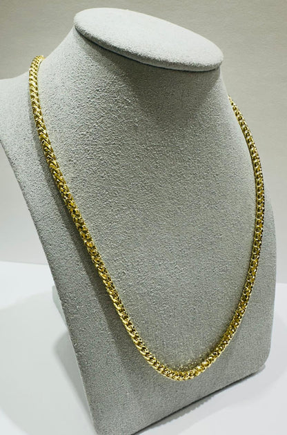 10K GOLD FRANCO LINK CHAIN- 22"  2.98mm  26.7gm