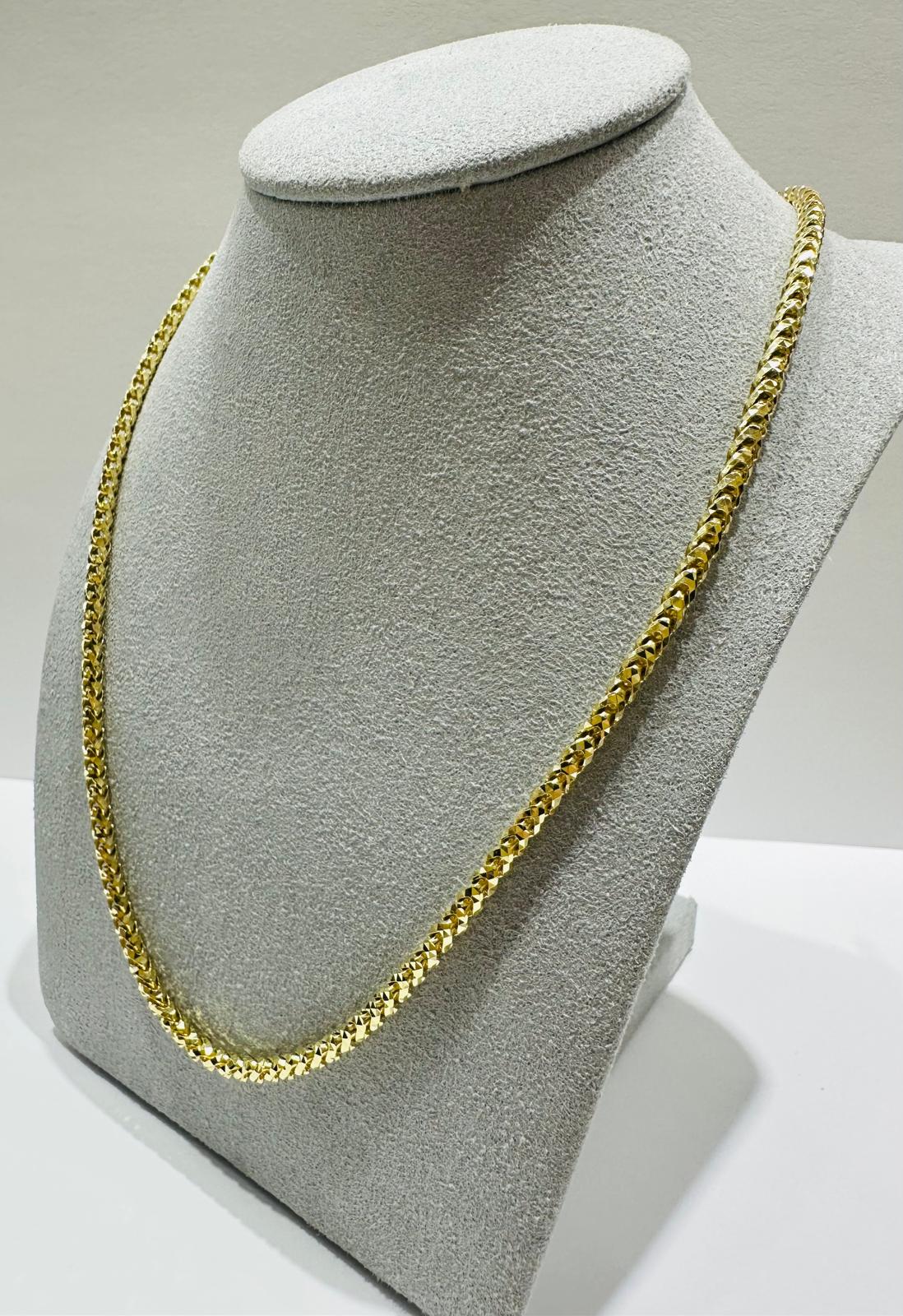 10K GOLD FRANCO LINK CHAIN- 22"  2.98mm  26.7gm