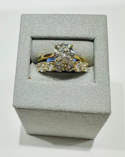14K GOLD LAB GROWN VS1/VS2 DIAMOND RING-  4.0CT