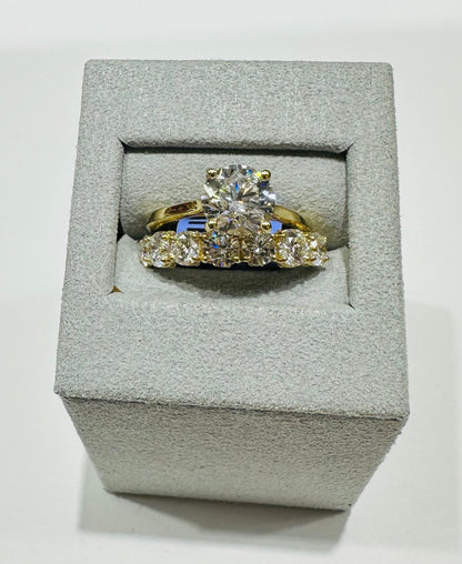 14K GOLD LAB GROWN VS1/VS2 DIAMOND RING-  4.0CT