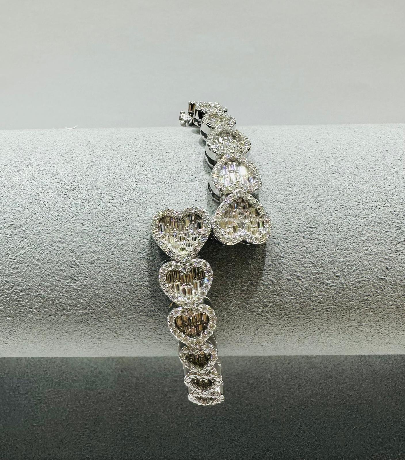 SILVER MOISSANITE BANGLE BRACELET VVS   3.56CTW
