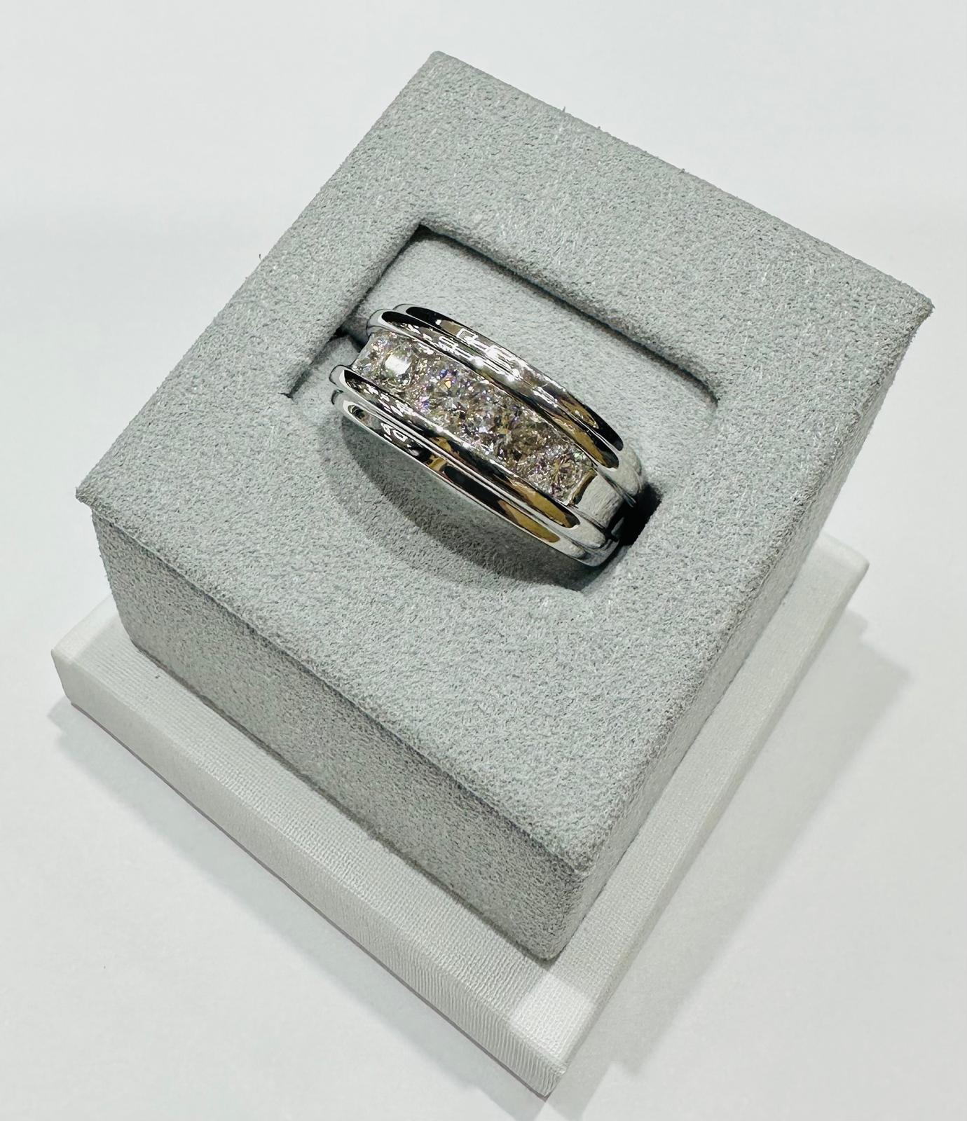 14K WHITE GOLD LAB GROWN WHITE ROCK DIAMOND RING VS-  1.15CTW