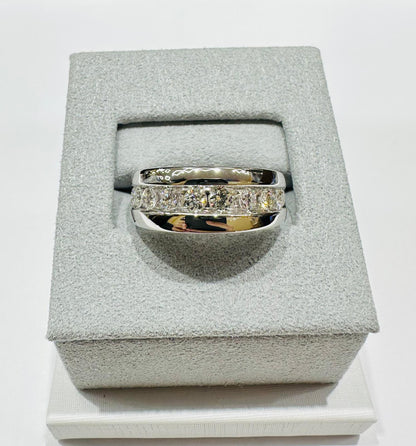 10K WHITE GOLD LAB GROWN DIAMOND ROCK RING VS-  1.00CTW
