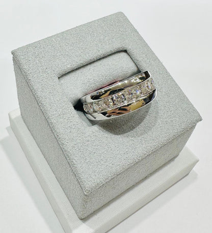 10K WHITE GOLD LAB GROWN DIAMOND ROCK RING VS-  1.00CTW