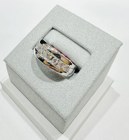10K WHITE GOLD LAB GROWN DIAMOND ROCK RING VS-  1.00CTW
