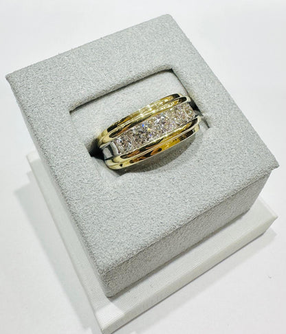 14K GOLD LAB GROWN WHITE ROCK DIAMOND RING VS-  1.15CTW