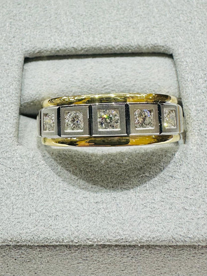 10K GOLD LAB GROWN DIAMOND ROCK RING VS-  0.49CTW