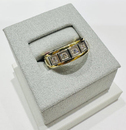 10K GOLD LAB GROWN DIAMOND ROCK RING VS-  0.49CTW