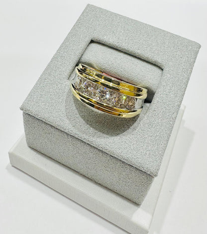 14K GOLD LAB GROWN WHITE ROCK DIAMOND RING VS-  1.15CTW