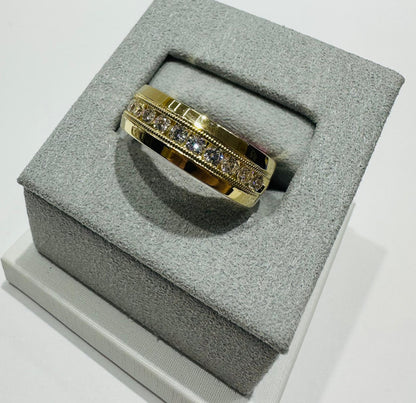 14K GOLD LAB GROWN DIAMOND ROCK RING VS-  0.98CTW