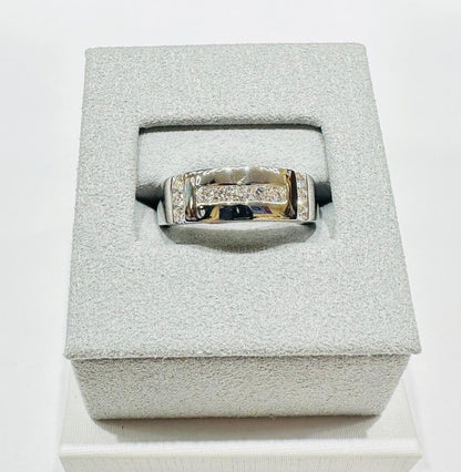 10K WHITE GOLD LAB GROWN DIAMOND RING VS-  0.50CTW