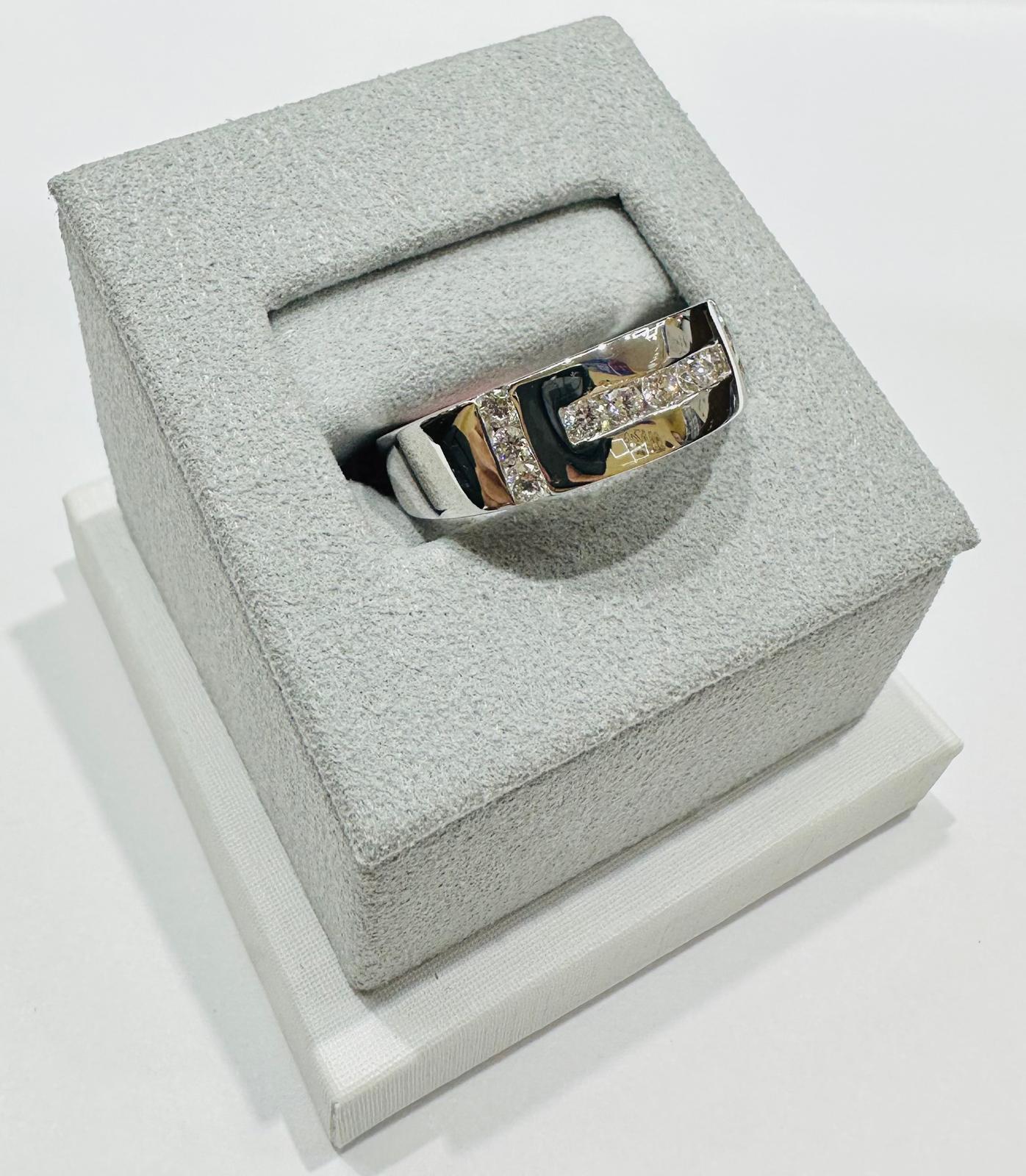 10K WHITE GOLD LAB GROWN DIAMOND RING VS-  0.50CTW
