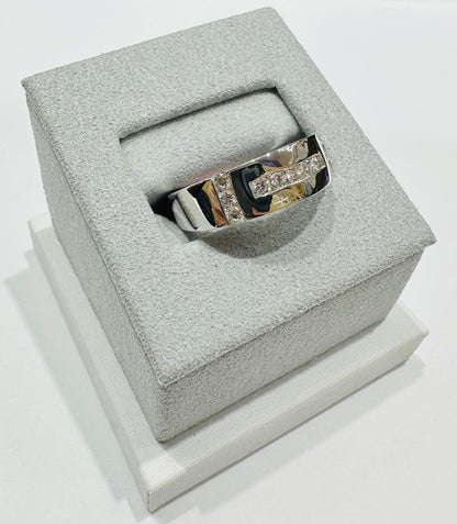 10K WHITE GOLD LAB GROWN DIAMOND RING VS-  0.50CTW