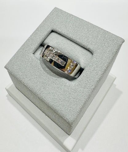 10K WHITE GOLD LAB GROWN DIAMOND RING VS-  0.50CTW