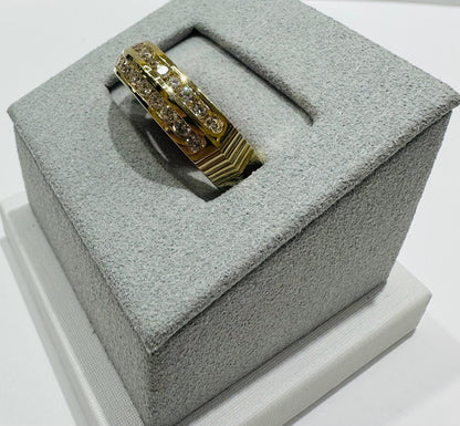 14K GOLD LAB GROWN DIAMOND ROCK RING VS-  0.75CTW