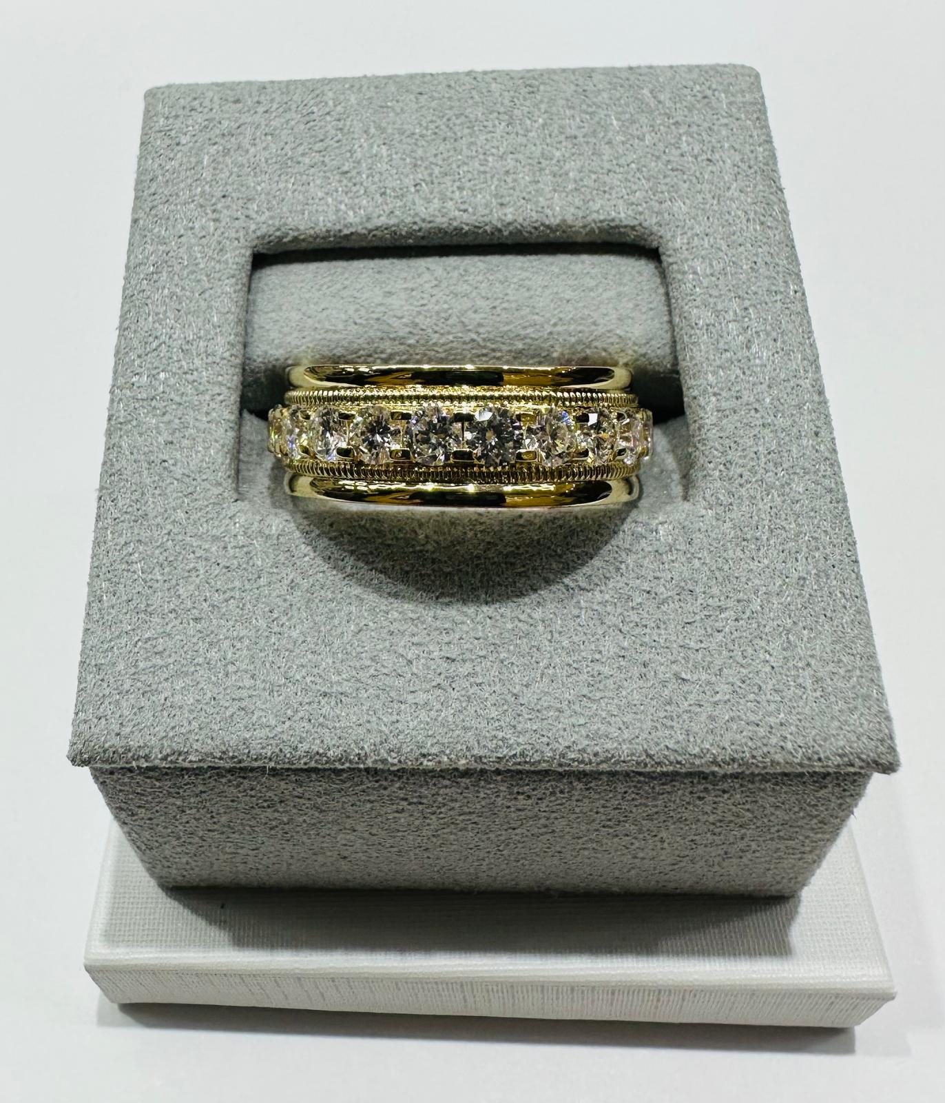 10K GOLD LAB GROWN DIAMOND ROCK RING VS-  1.45CTW