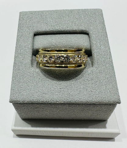10K GOLD LAB GROWN DIAMOND ROCK RING VS-  1.45CTW
