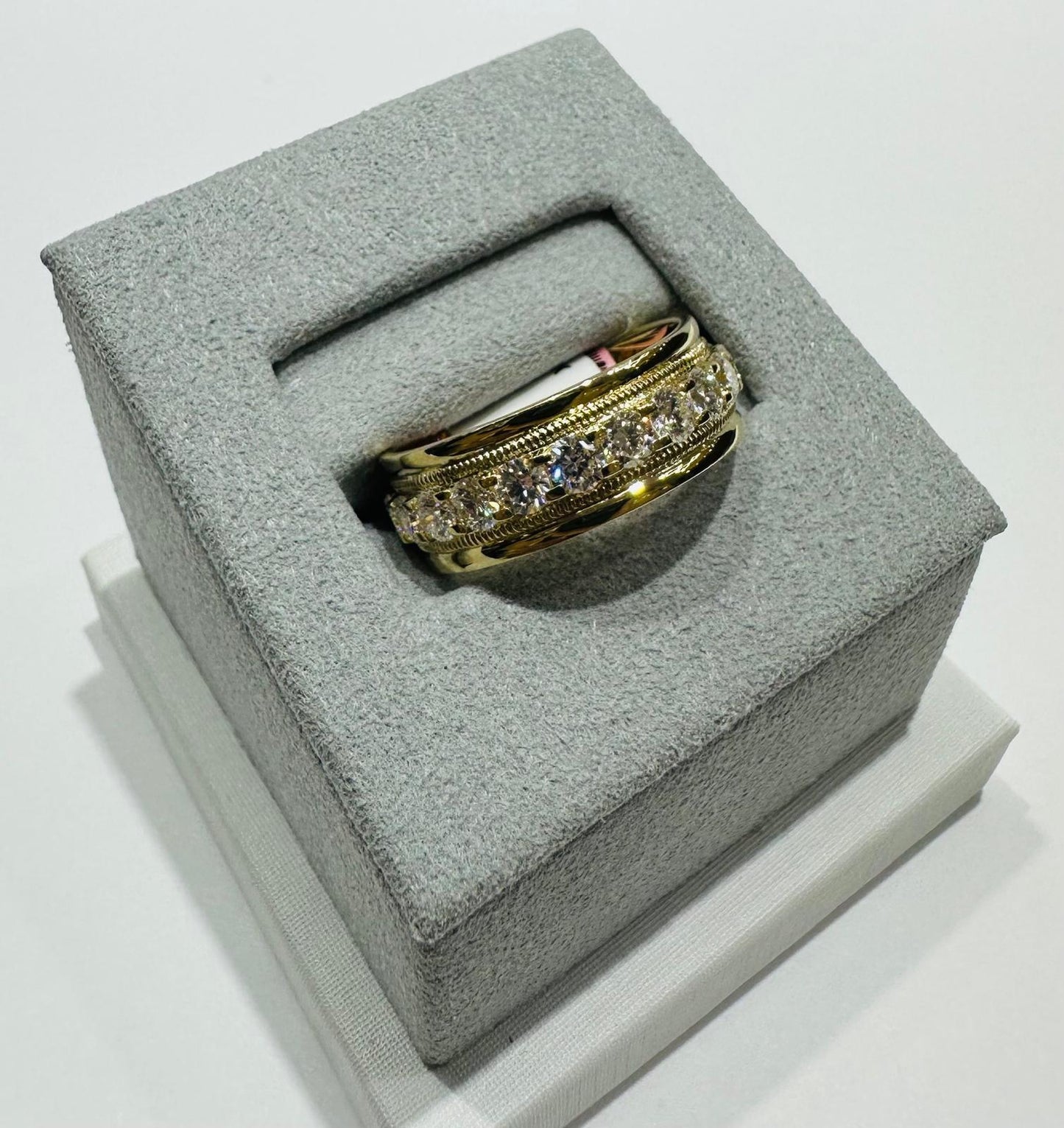 10K GOLD LAB GROWN DIAMOND ROCK RING VS-  1.45CTW