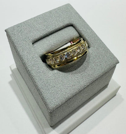 10K GOLD LAB GROWN DIAMOND ROCK RING VS-  1.45CTW