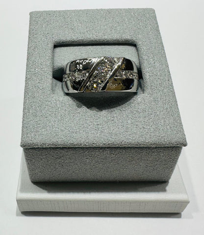 14K WHITE GOLD LAB GROWN DIAMOND ROCK RING VS-  1.00CTW