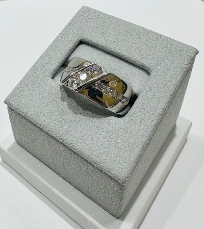 14K WHITE GOLD LAB GROWN DIAMOND ROCK RING VS-  1.00CTW