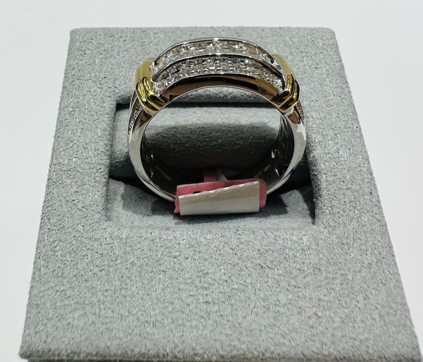 14K WHITE GOLD LAB GROWN DIAMOND ROCK RING VS-  1.50CTW