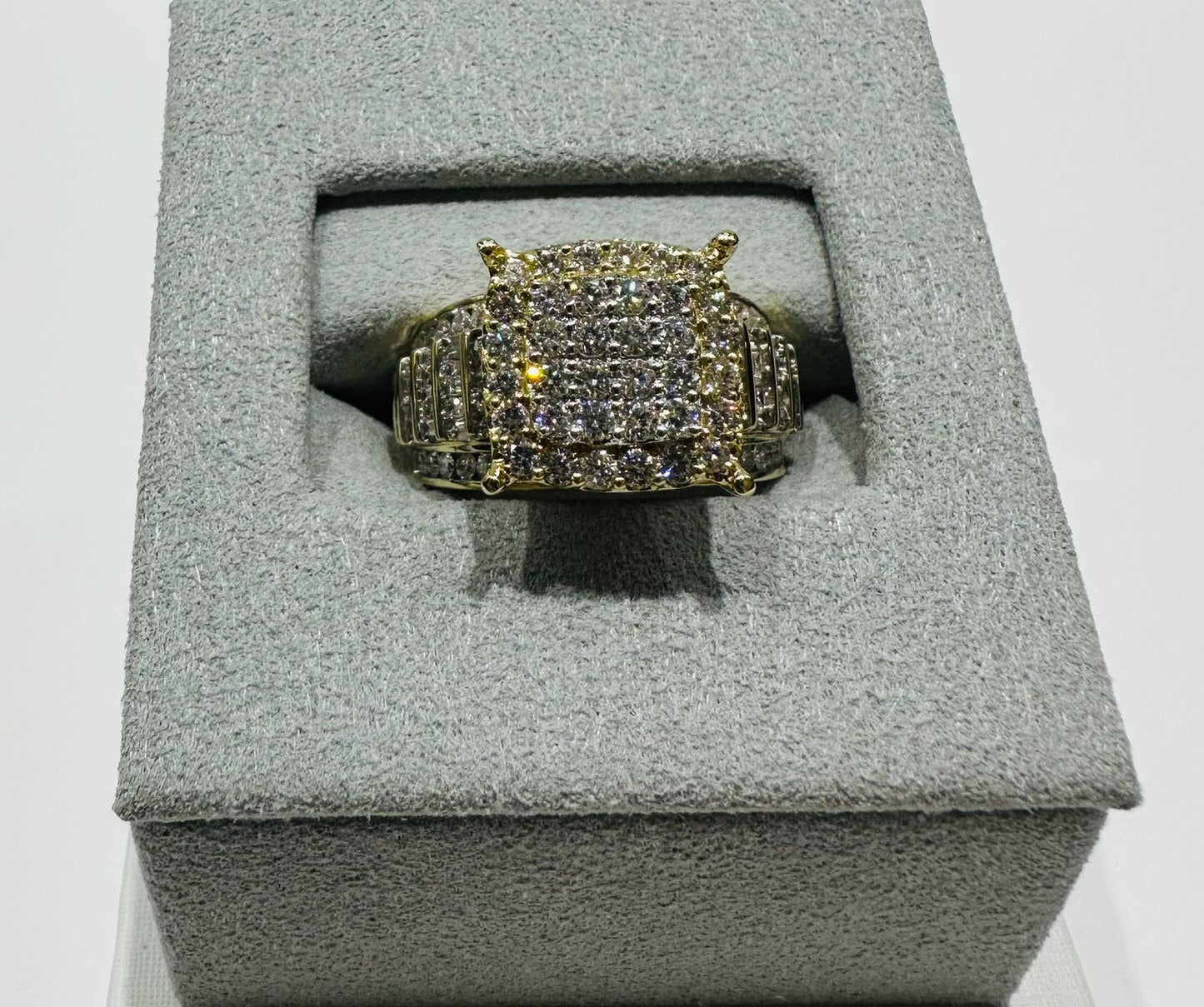 10K GOLD LAB GROWN DIAMOND ROCK RING VS-  1.58CTW
