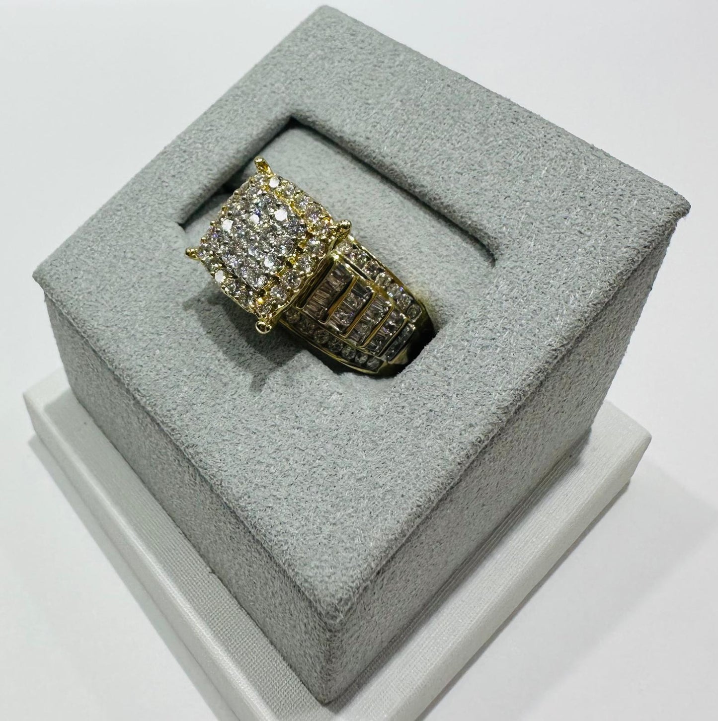 10K GOLD LAB GROWN DIAMOND ROCK RING VS-  1.58CTW