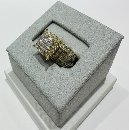 10K GOLD LAB GROWN DIAMOND ROCK RING VS-  1.58CTW