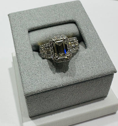 14K GOLD LAB GROWN DIAMOND RING VS-  3.47TC/CT2.03