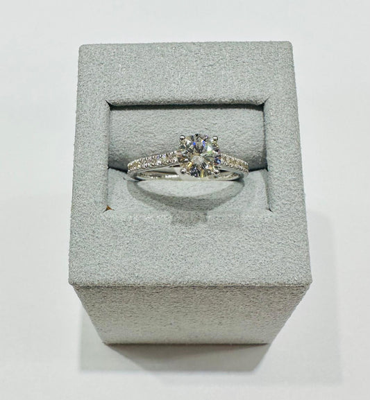 14K GOLD LAB GROWN DIAMOND RING VS-  1.38CT   2.91gm