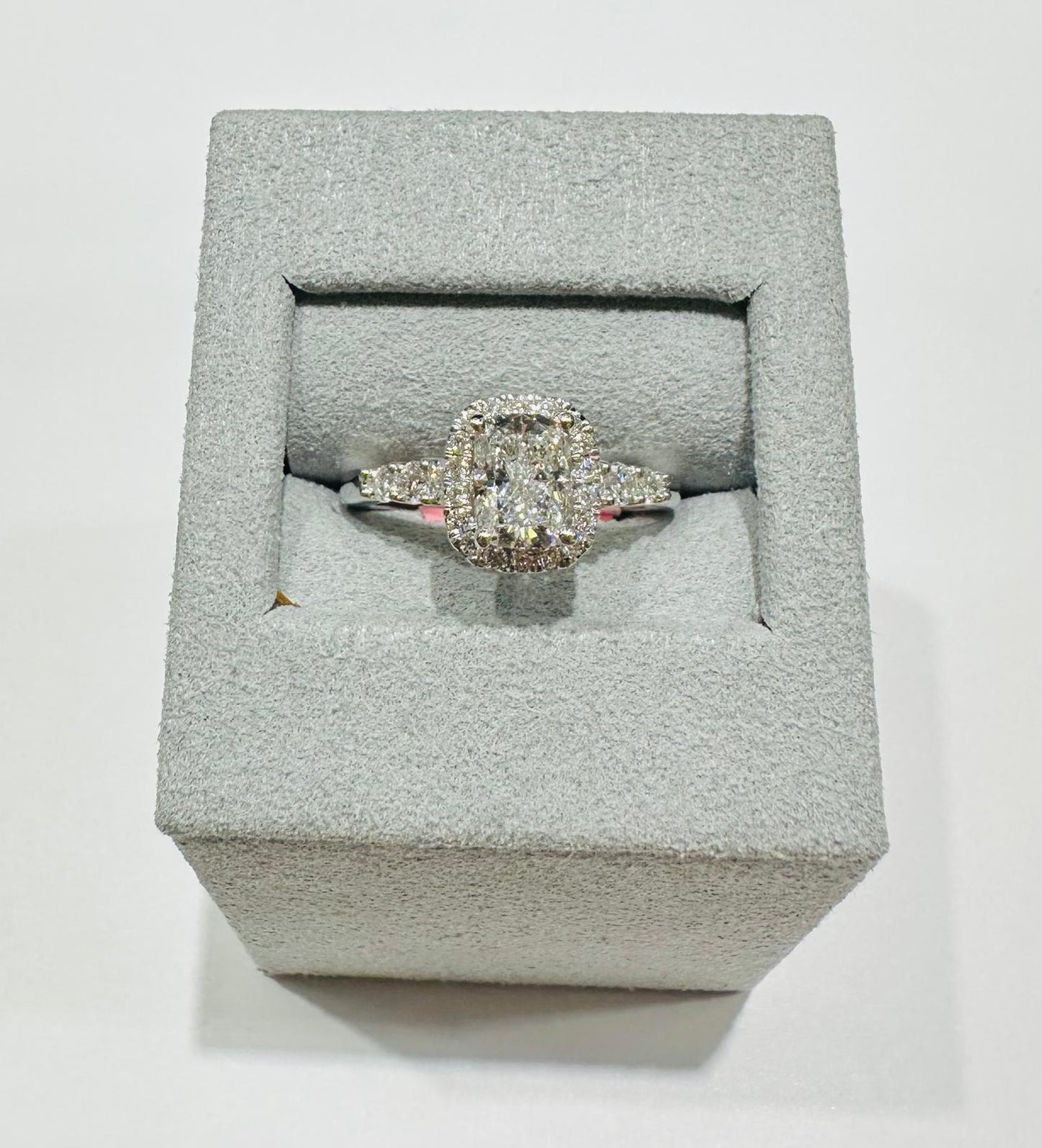14K GOLD LAB GROWN DIAMOND RING VS-  1.57TC/CT1.04
