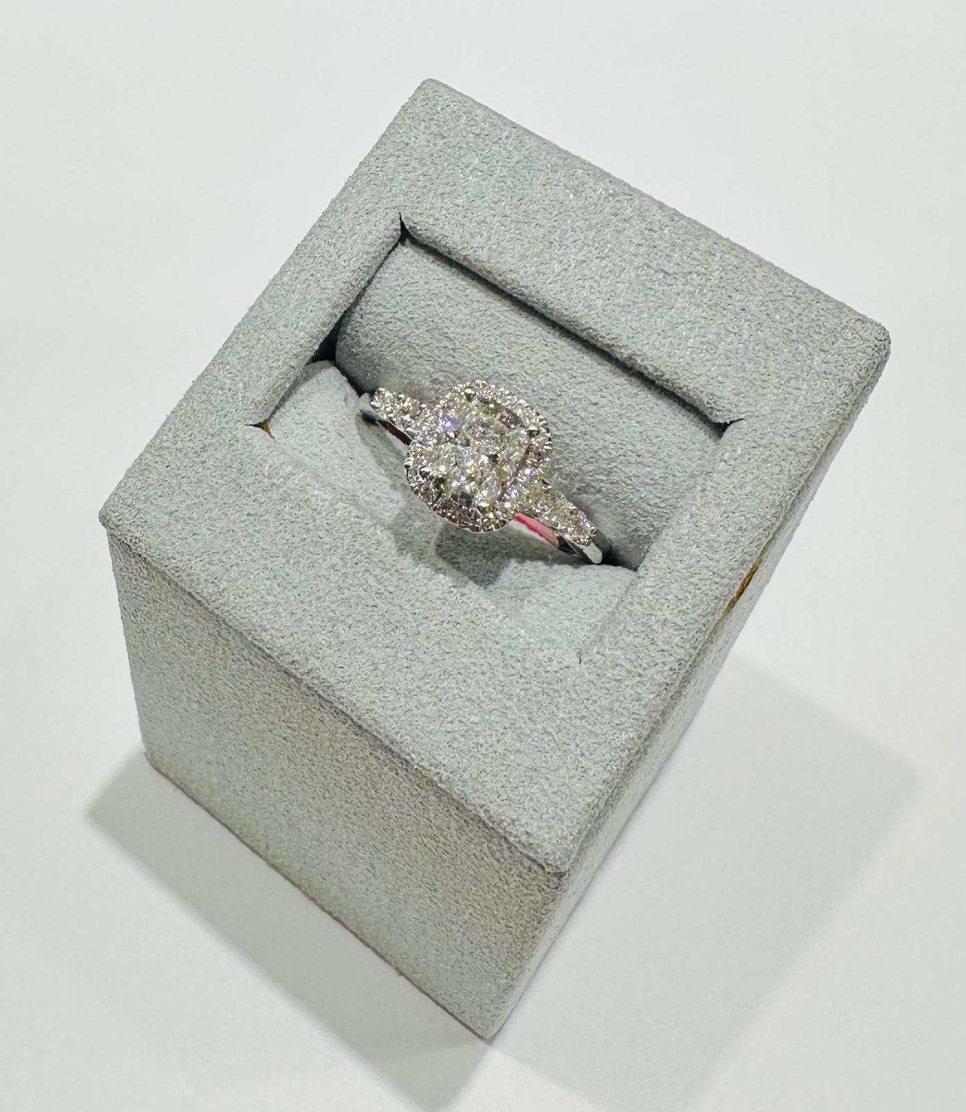 14K GOLD LAB GROWN DIAMOND RING VS-  1.57TC/CT1.04
