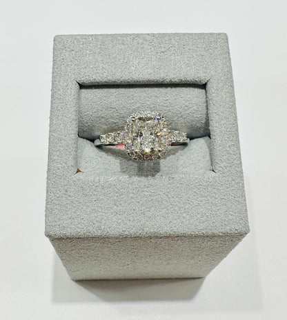 14K GOLD LAB GROWN DIAMOND RING VS-  1.57TC/CT1.04