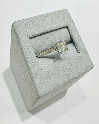 14K GOLD LAB GROWN DIAMOND RING VS-  1.44CT    2.47gm