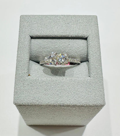 14K WHITE GOLD LAB GROWN DIAMOND RING V3-  1.15CT